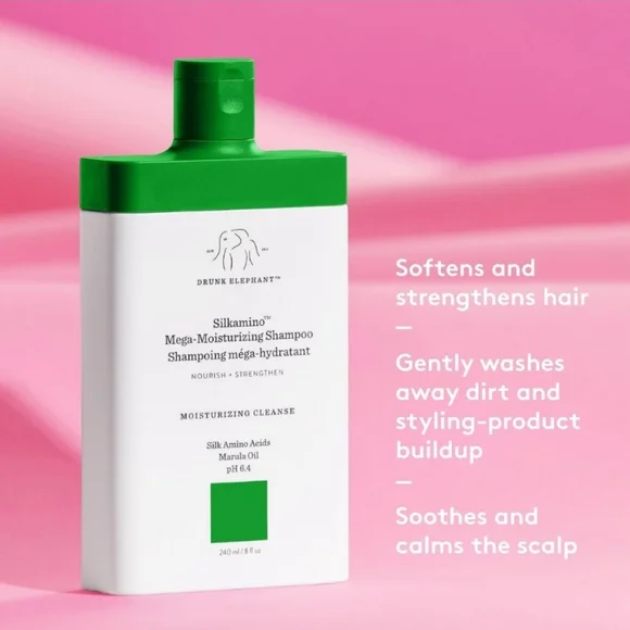 CLEARANCE! Drunk Elephant Silkamino Mega-Moisturizing Shampoo, 8oz, New - Picture 4 of 6